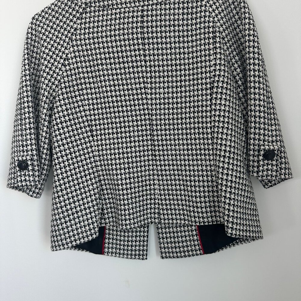 White House Black Market Houndstooth Blazer & Skirt Set | Classic Black & White - Picture 5 of 14
